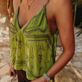 PRE-ORDER ARENITA LIME GREEN SEQUIN TOP