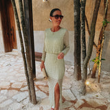 CENOTE MINT LACE DRESS
