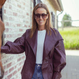 STORMY BURGUNDY LEATHER JACKET