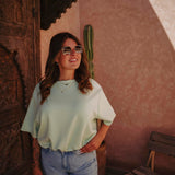 SOLSTICE LIGHT MINT CROPPED T-SHIRT