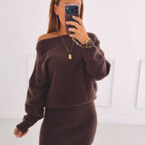 JULIET BROWN KNIT DRESS
