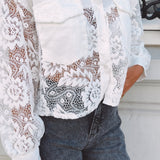 CLEOME WHITE LACE BLOUSE