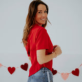 DARLING RED ONE SHOULDER BLOUSE