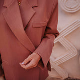 CROSSOVER TERRACOTTA BROWN BLAZER