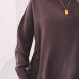 WYNDI BROWN COMFY TWO-PIECE SET