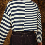 SEREN DARK BLUE STRIPED LONGSLEEVE SHIRT