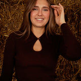 ROSAMUND BROWN RIBBED LONGSLEEVE SHIRT