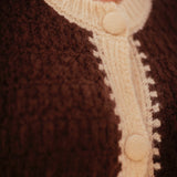 RAVENNA BROWN SLEEVELESS CARDIGAN