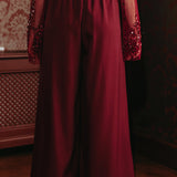 PARKER BORDEAUX WIDE BELT PANTS