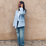CHISPA BLUE STRIPED BLAZER
