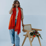 COSY SEASON ORANGE SCARF
