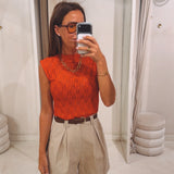 ANIKA TAUPE BELT SHORT