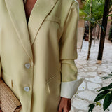 AZUCENA LIGHT YELLOW STRIPED BLAZER