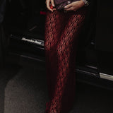 KATE BORDEAUX LACE SKIRT