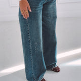 BLUE WIDE LEG JEANS A5039