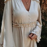 COCOTERO BEIGE LINEN PLAYSUIT