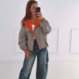 JENNIFER BEIGE/RED CHECKERED JACKET