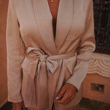 DAHAB BEIGE SATIN BLAZER