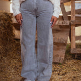 GREY WIDE LEG JEANS 495-GC-11