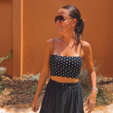 SALTAIR BLACK POLKADOTS TOP