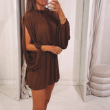 XENIA BROWN DRESS