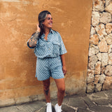 FRIDA BLUE DENIM TWO-PIECE SET