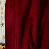 AGATHA BORDEAUX SUEDE JACKET