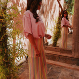 LAAYOUNE MULTICOLOR PASTEL CROCHET PANTS