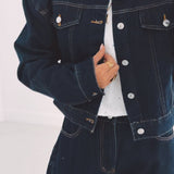 DEBORAH DARK BLUE DENIM TWO-PIECE SET