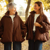HELLO OCTOBER BROWN PUFFER JACKET