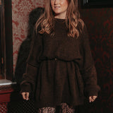 SNUGGLE SEASON BROWN KNITTED DRESS