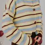 WRAPPED UP YELLOW STRIPED CARDIGAN