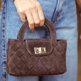 ABBY BROWN SUEDE BAG