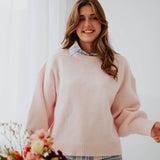 GWENDOLINE BABY PINK KNIT SWEATER