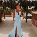 TASNIME LIGHT BLUE DRESS