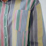 PASTEL STRIPED MULTICOLOR BLOUSE