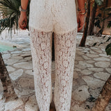 QUERIDA ECRU LACE PANTS