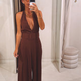 MARIBEL BROWN JUMPSUIT