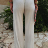 PLAYA DEL CARMEN ECRU CROCHET PANTS