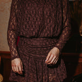 FIRESIDE BROWN LACE DRESS
