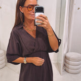 SANDRINE BROWN DRESS