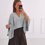 KAREN GREY V-NECK SWEATER