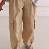 KAYLA BEIGE CARGO BALLOON PANTS