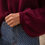 EILEEN BURGUNDY KNITTED SWEATER