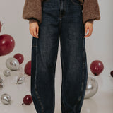 DARK BLUE BALLOON JEANS 251