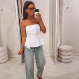 CHARLIE WHITE STRAPLESS TOP