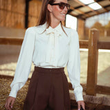 LYNELLE ECRU/BROWN PLAYSUIT