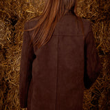 XANTHE BROWN SUEDE BLAZER