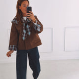 MARLOU BROWN CHECKERED JACKET