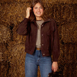 LYSBETH BROWN SUEDE JACKET